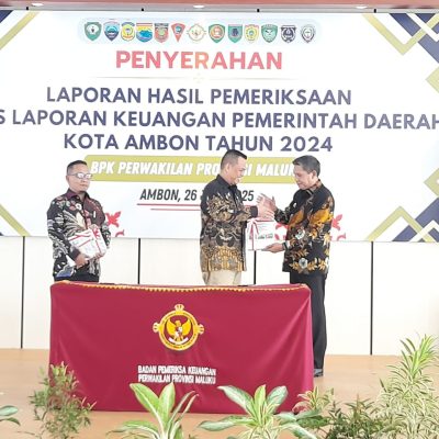 Naik kelas, Pemkot Ambon Terima Opini WDP oleh BPK