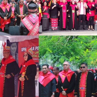 Wali Kota dan Wakil Wali Kota Ambon Resmi Sandang Gelar Adat Upulatu dan Pati