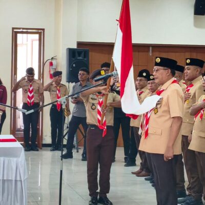 Wali Kota Bodewin Lantik Mabicab Pramuka Kota Ambon