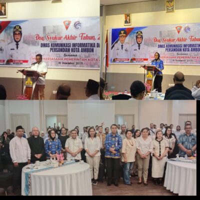 Diskominfo dan Persandian Ambon Bersama Media Kerjasama Doa Syukur, Tetapkan Komitmen untuk Ambon Lebih Baik