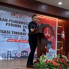 Lantik Pengurus DPD GMNI Maluku Periode 2025-2027, Ketum Soejahri Dorong Akselerasi Kaderisasi dan Adaptasi Digital