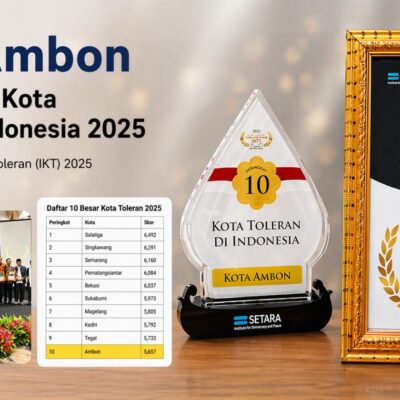 Ambon Tembus 10 Besar Kota Paling Toleran di Indonesia 2026