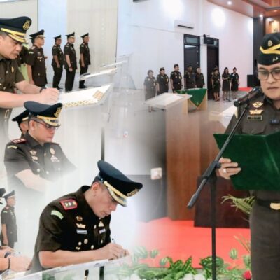 Kajati Maluku Rudy Irmawan Lantik Wakajati dan Empat Kajari