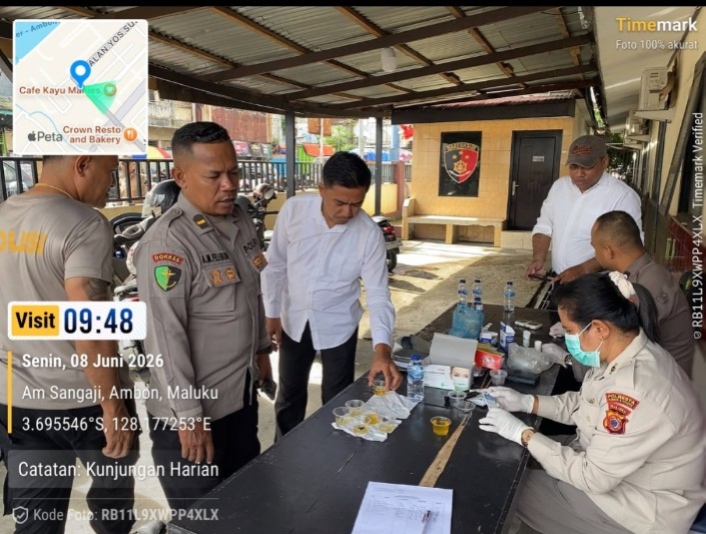 Tes Urin, Bentuk Perlindungan dan Perhatian bagi Anggota Polsek KPYS Ambon