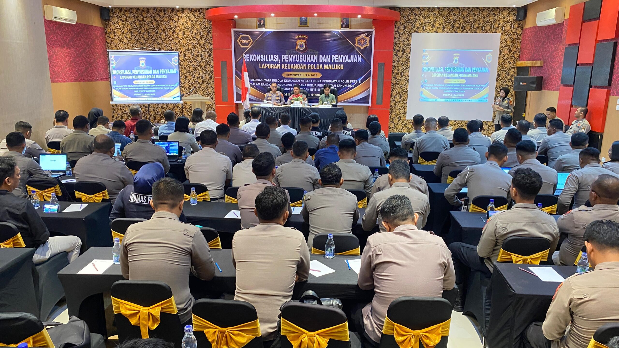 Polda Maluku Gelar Rekonsiliasi Laporan Keuangan Semester I TA 2026 Bersama Seluruh Polres