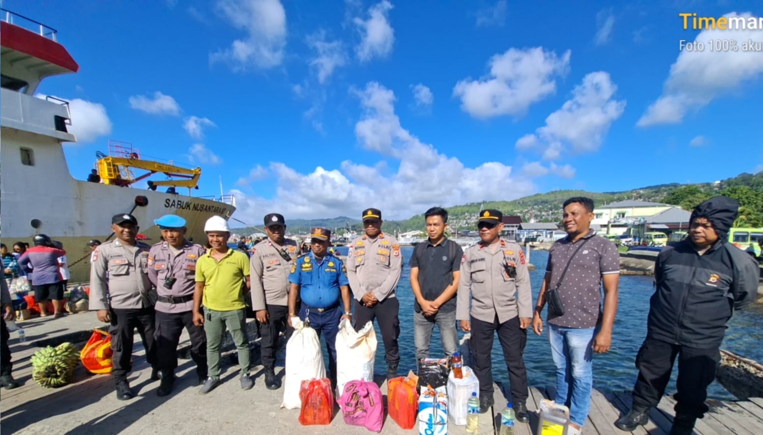 Polsek KPYS Ambon Sita 305 Liter Sopi di KM Sabuk Nusantara 87