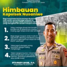 Himbau Warga Jaga Kamtibmas , Kapolsek Nusaniwe: Hindari Pelanggaran dan Konflik Sosial