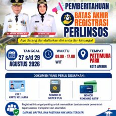 Registrasi Bansos Pemkot Ambon Ditutup Tanggal 31 Agustus 2026, Lekransy Ajak Warga Berpartisipasi Penuh