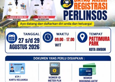 Registrasi Bansos Pemkot Ambon Ditutup Tanggal 31 Agustus 2026, Lekransy Ajak Warga Berpartisipasi Penuh